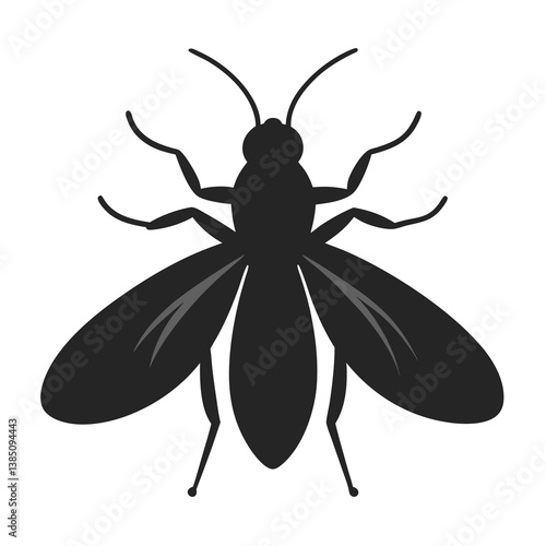 Insect silhouette vector illustration