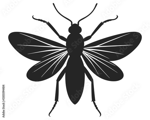 Insect silhouette vector illustration