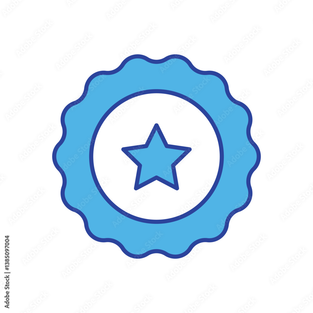 Badge icon isolated on a white background. Vector illustration. Badge icon isolated on a white background. Vector illustration.