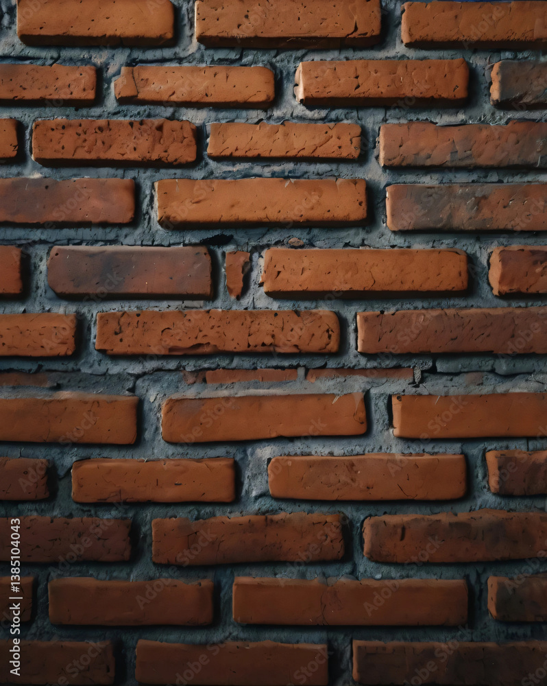 The brick wall is composed of variously sized rectangular bricks. The brick wall is composed of variously sized rectangular bricks.
