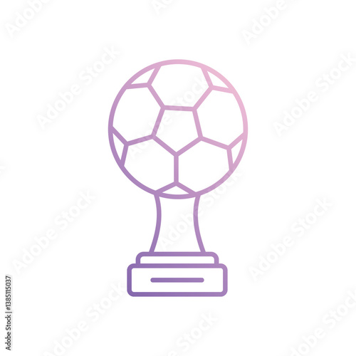 Football Trophy icon isolated on a white background. Vector illustration.