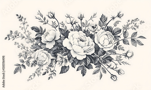 Wallpaper Mural Floral flower vector Illustrations on white background Torontodigital.ca