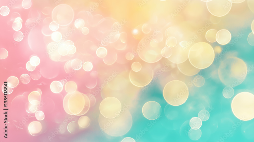 Obraz premium Soft pastel bokeh background with shimmering light effects