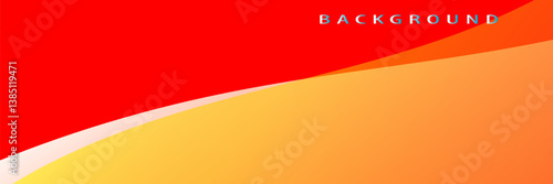 Modern red ang orange sky gradient background with waves. vector. eps 10