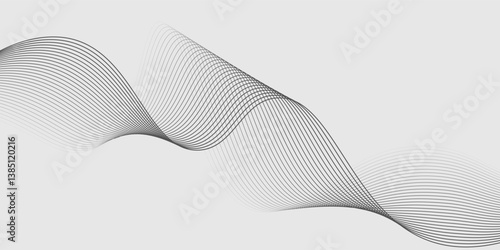 Abstract vector background with black wavy lines. EPS10