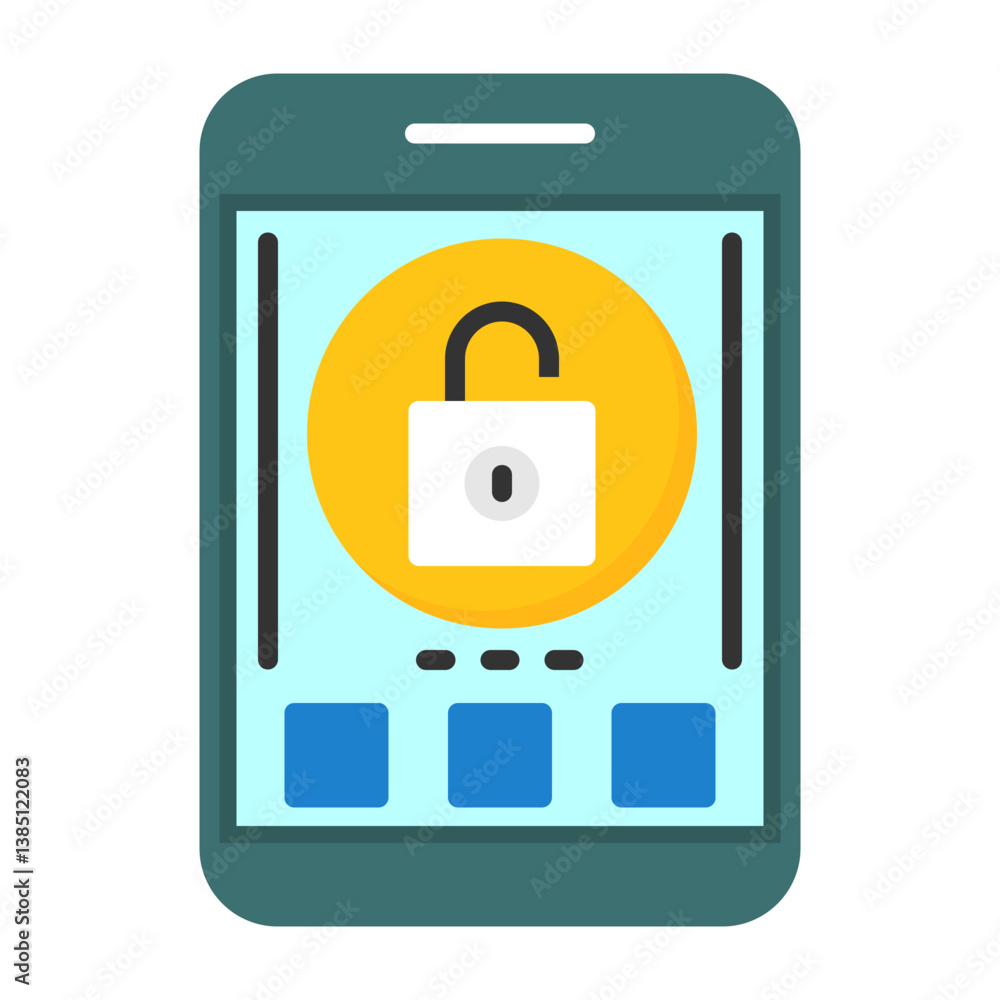 Unlock Flat Icon Style Unlock Flat Icon Style
