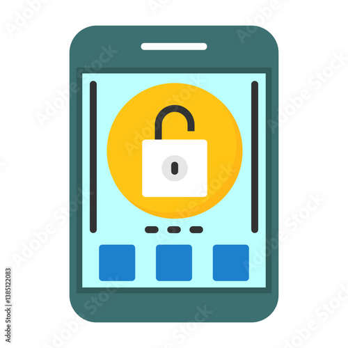 Unlock Flat Icon Style