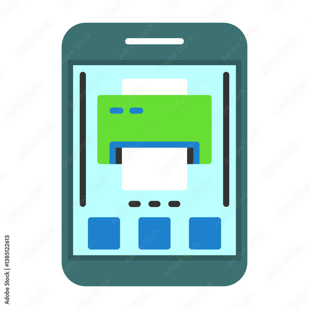 Printer Flat Icon Style Printer Flat Icon Style