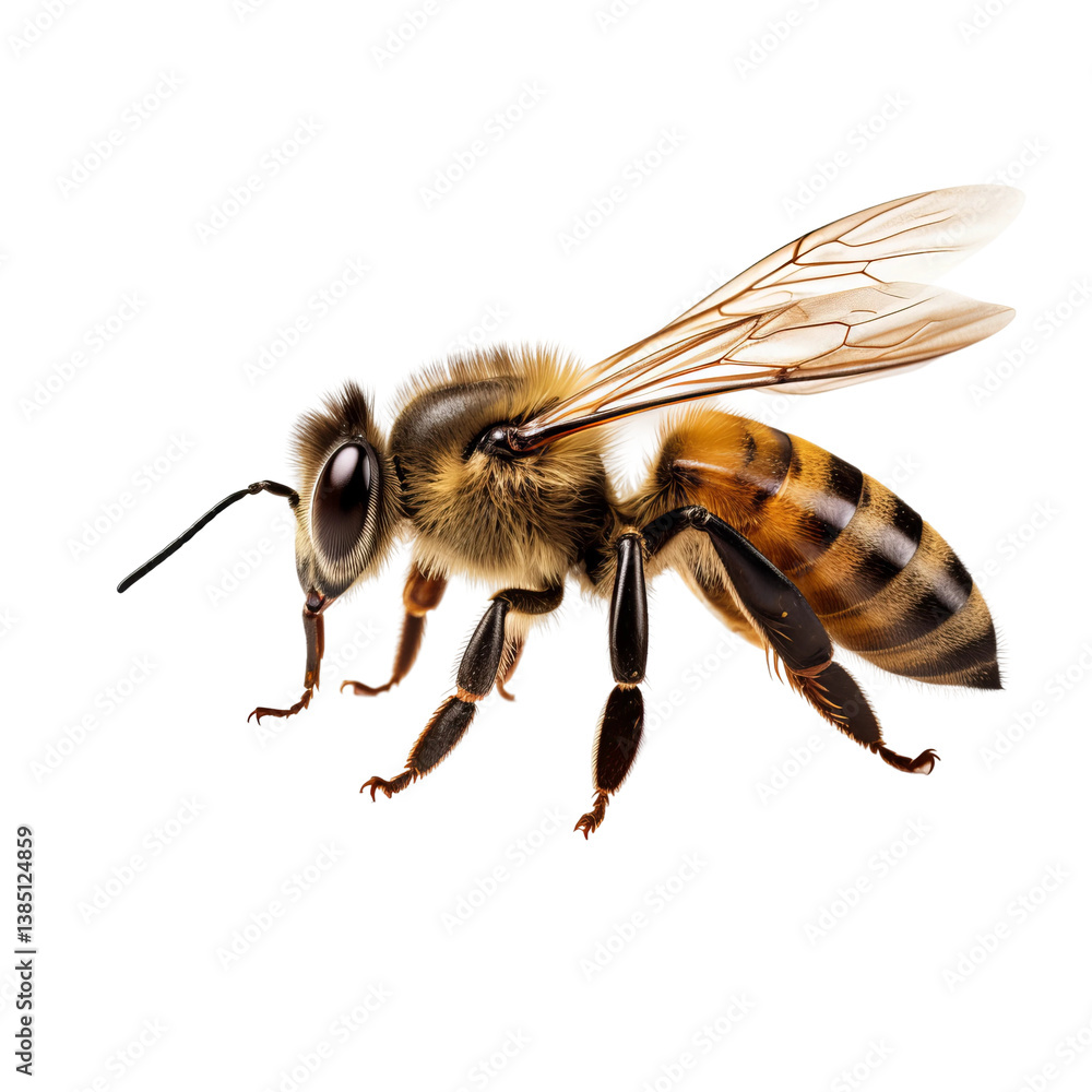 bee on white background bee on white background