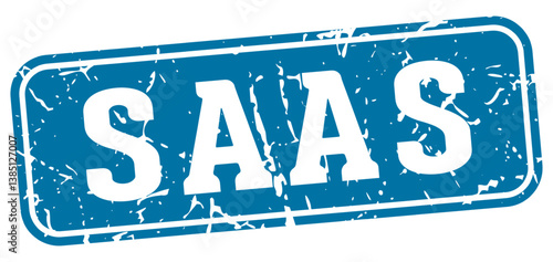 saas rectangular sign. saas stamp