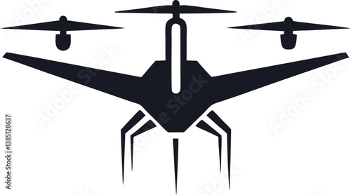 silhouette of drone vector