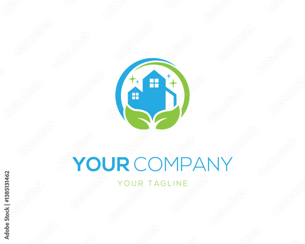 House Cleaning Services Logo Design Inspiration Vector Template. House Cleaning Services Logo Design Inspiration Vector Template.