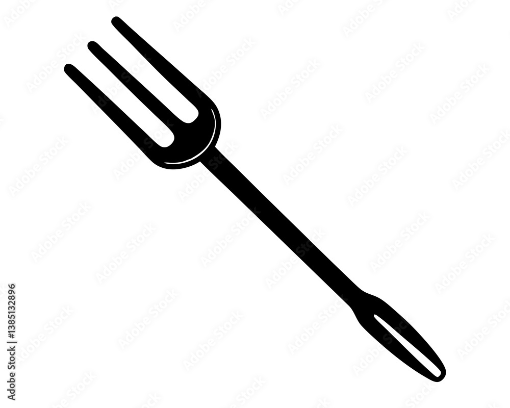 Pitchfork icon silhouette vector illustration Pitchfork icon silhouette vector illustration
