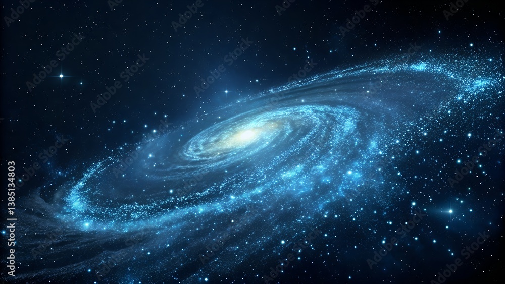 Obraz premium Cosmic Blue Particles 