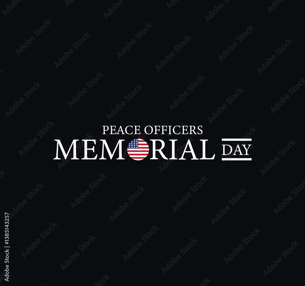 Obraz premium Honoring the Heroes Peace Officers Memorial Day in America