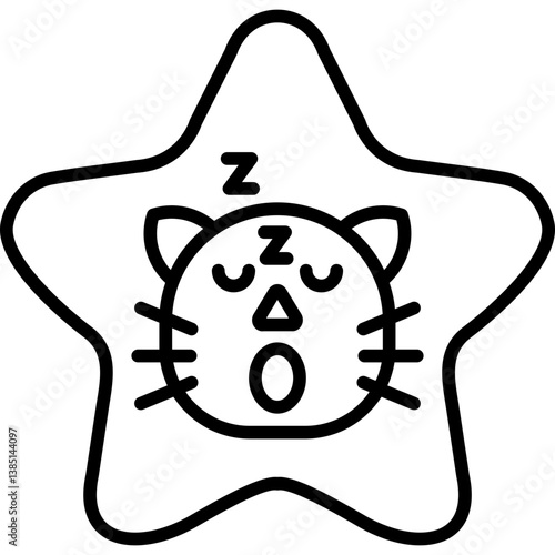 Sleepy Cat Star Icon