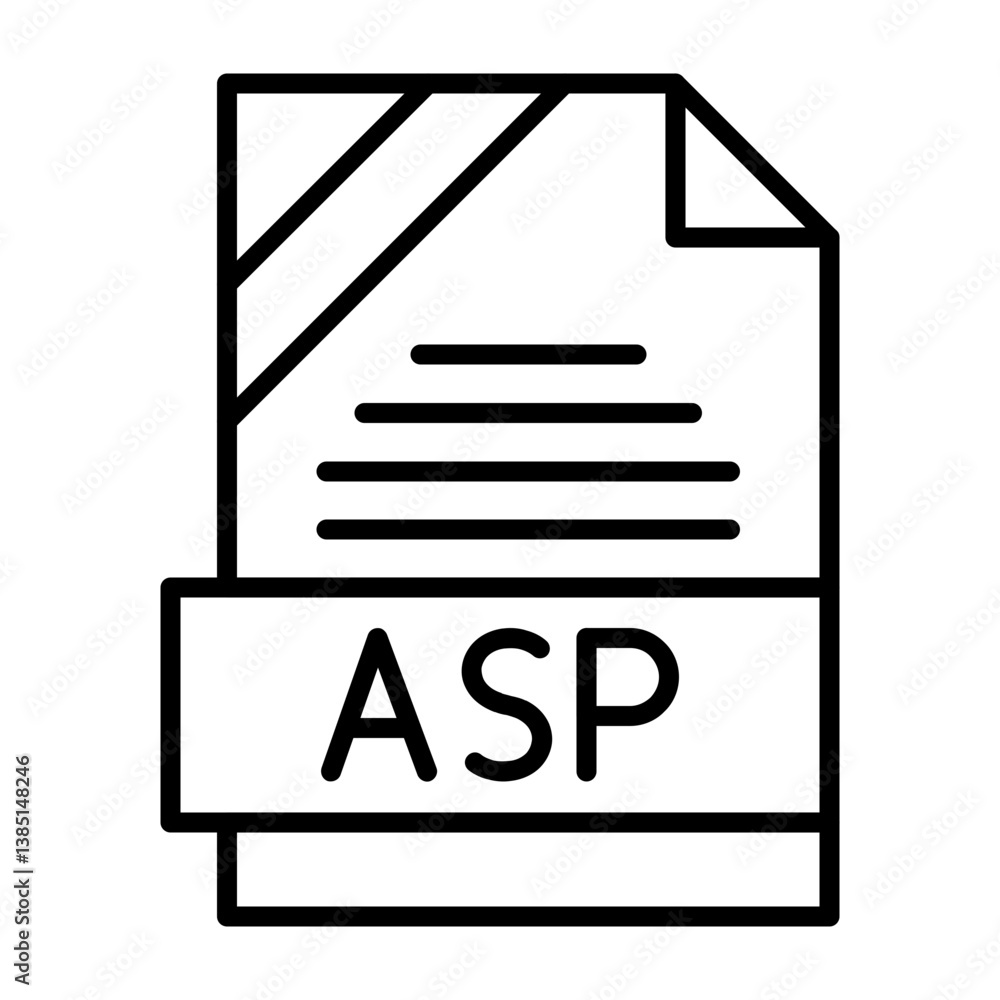 ADP File Format Outline Style Icon ADP File Format Outline Style Icon