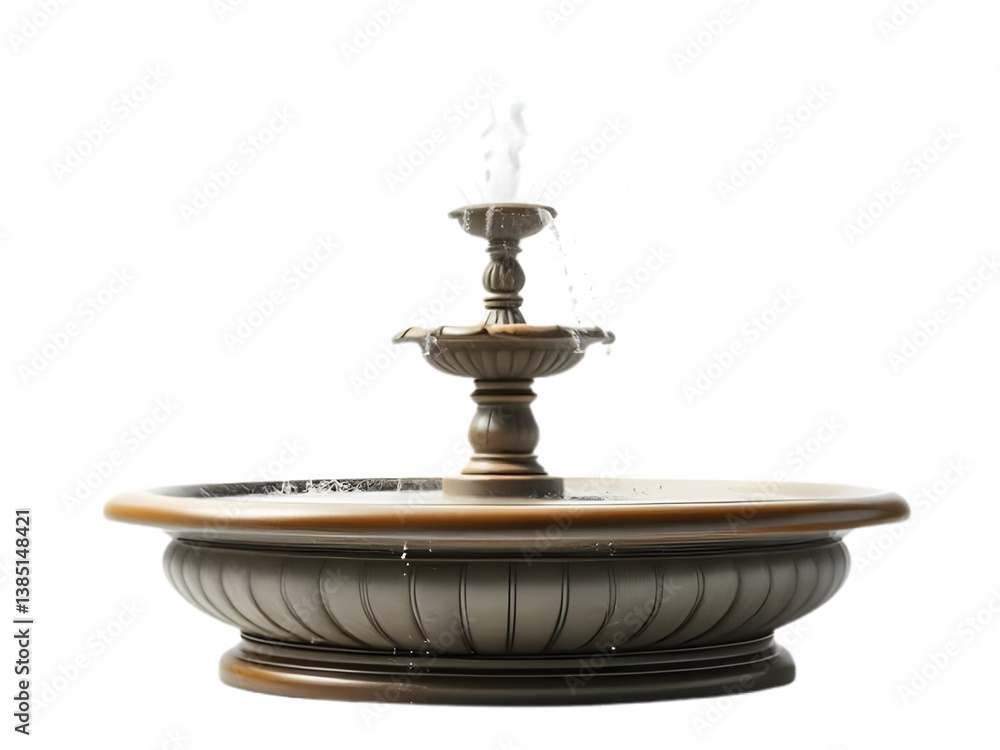 old fountain in the garden on transparent background old fountain in the garden on transparent background
