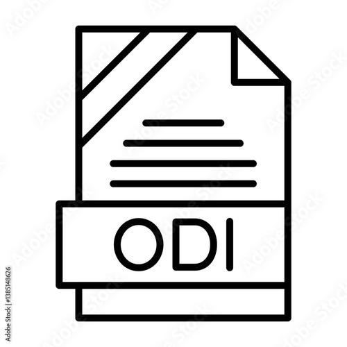 MOV File Format Outline Style Icon