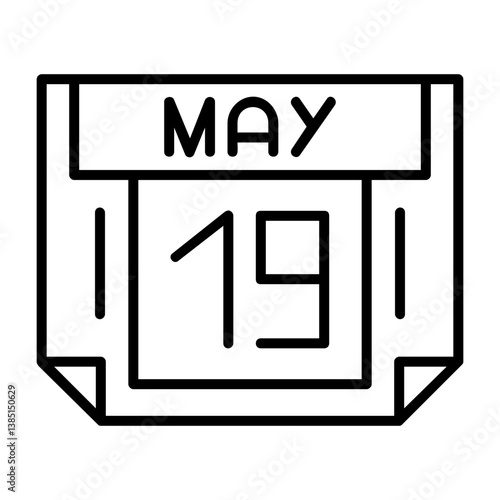 19 May Outline Style Icon