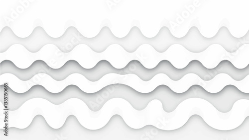 Abstract Wave Background. Minimal White Geometric Wallpaper
