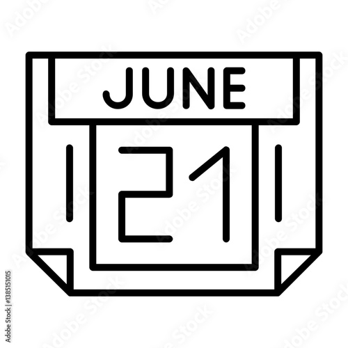 21 June Outline Style Icon