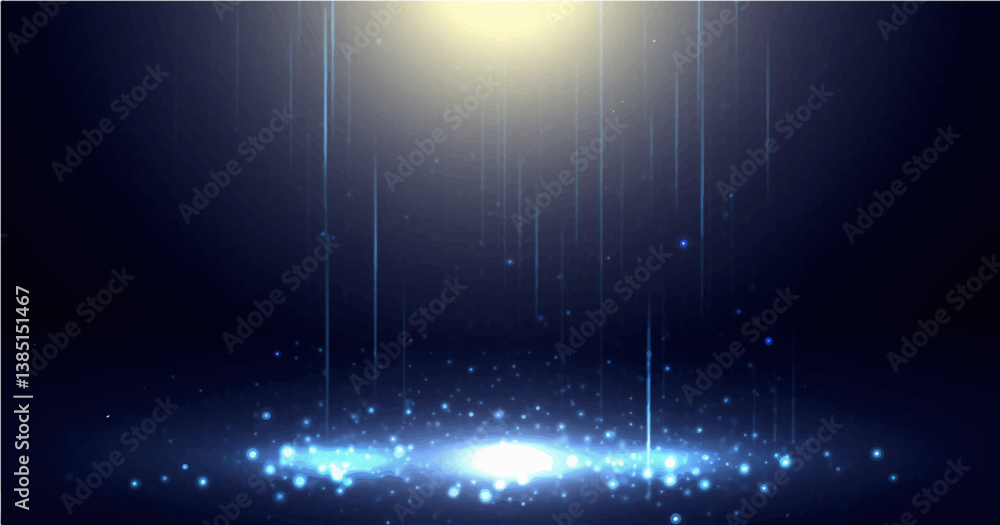 Bright vector illustration Magic rain of sparkling glittery particles lines. Bright vector illustration Magic rain of sparkling glittery particles lines.