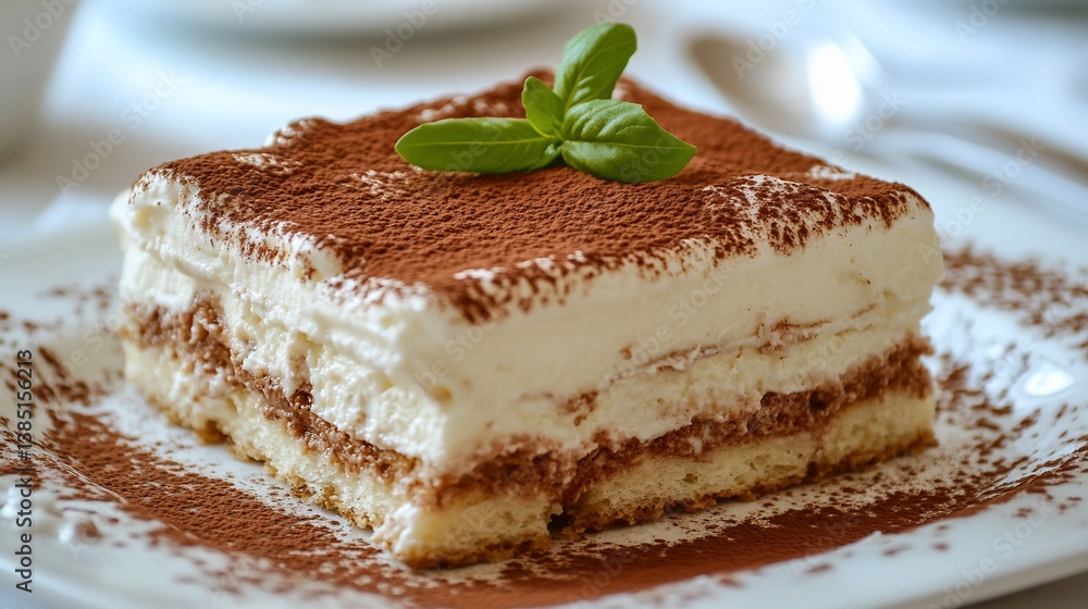 Creamy dessert layered with cocoa and biscuits Creamy dessert layered with cocoa and biscuits