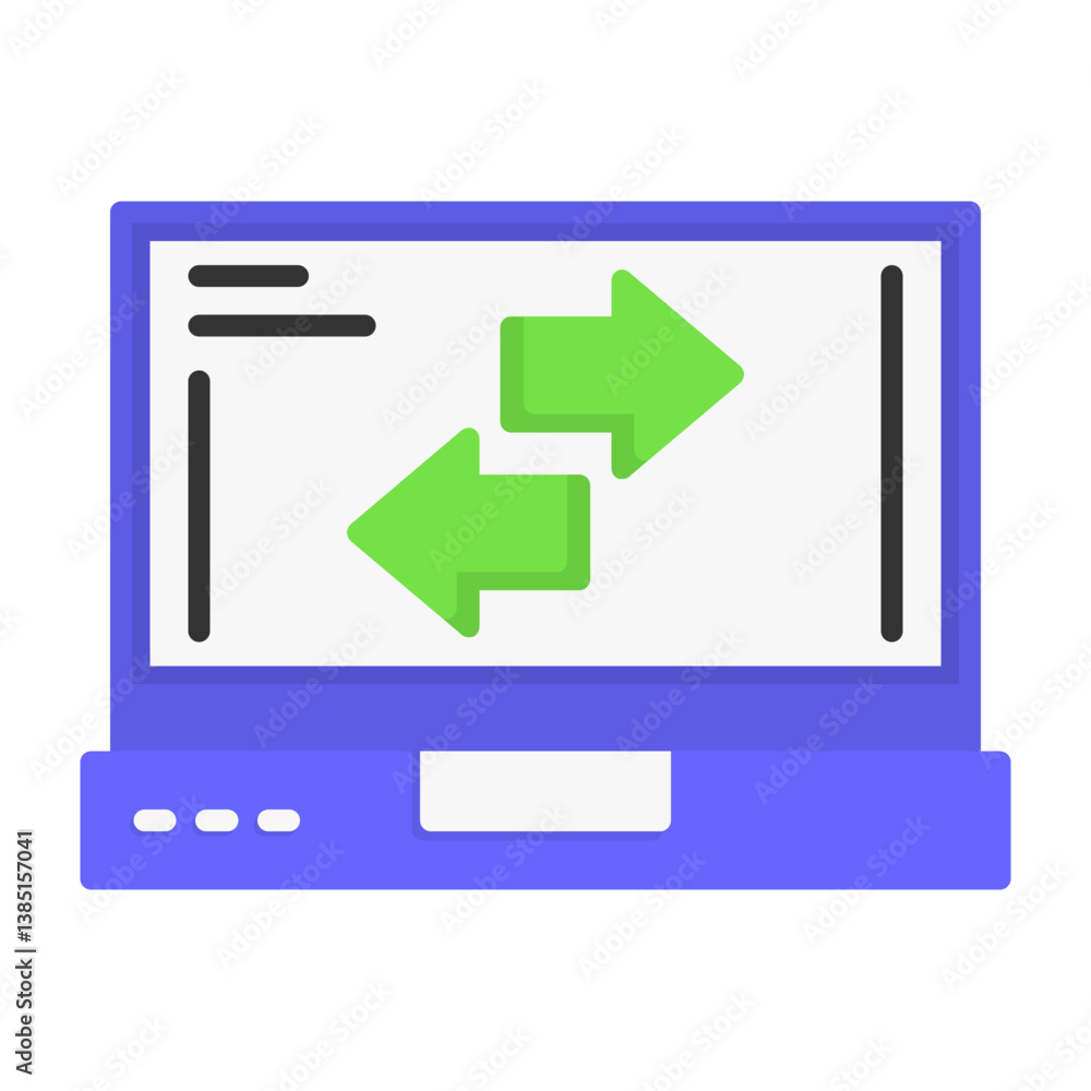 Refresh Laptop Interface Flat Icon Refresh Laptop Interface Flat Icon