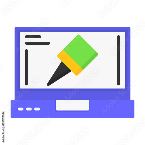 Pin Laptop Interface Flat Icon