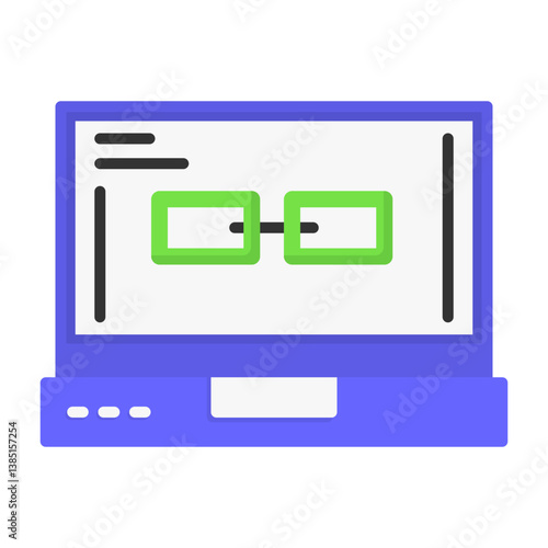 Link Laptop Interface Flat Icon