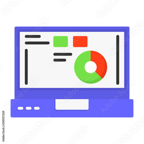 Chain Laptop Interface Flat Icon