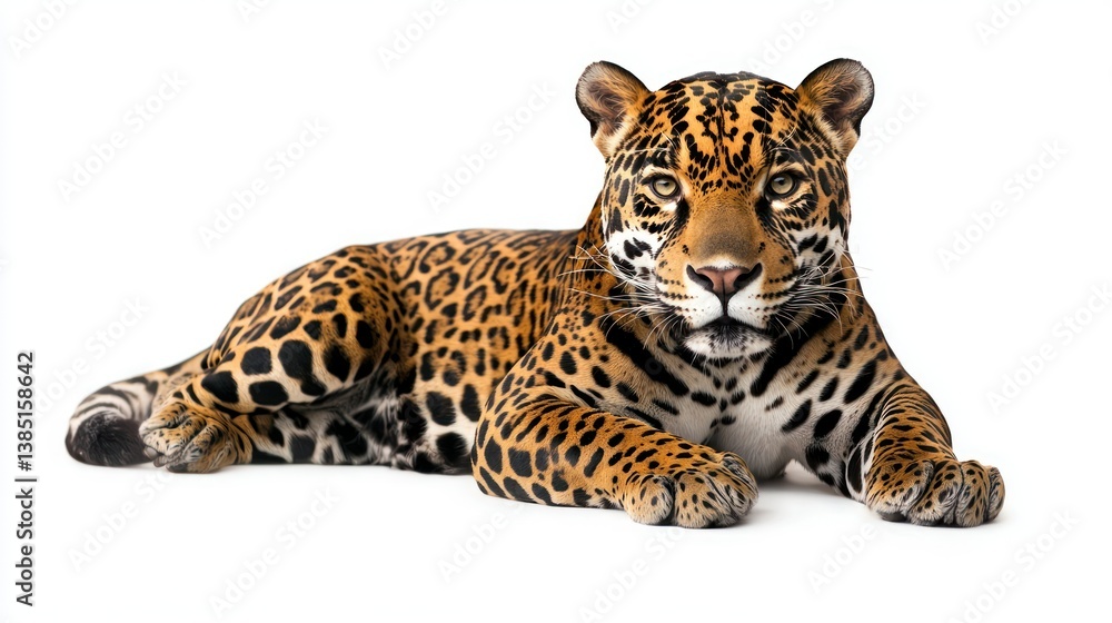 Obraz premium Jaguar isolated on white background