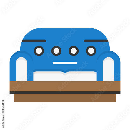 Couch Vector Flat Style Icon