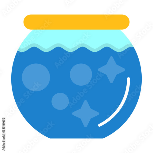 Fishbowl Vector Flat Style Icon
