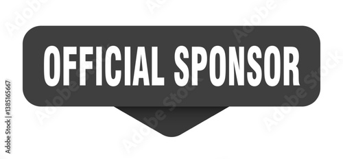 official sponsor sticker. official sponsor sign on transparent background