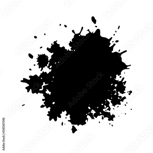 Ink splashes stencil very detailed
