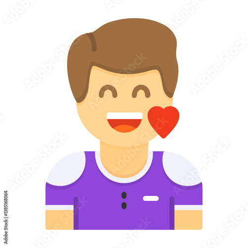 Love Flat Style Emotion Icon
