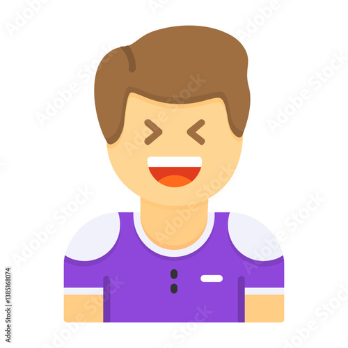 Excitement Flat Style Emotion Icon