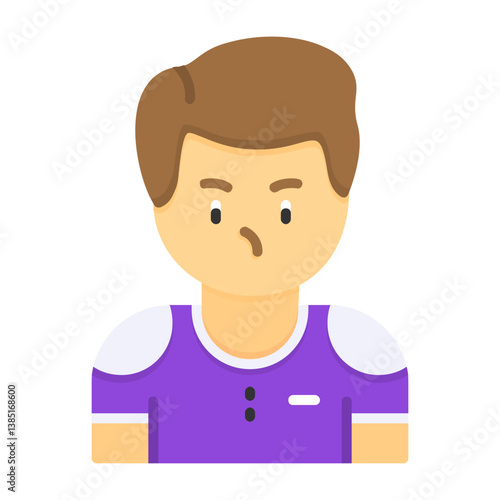 Adoration Flat Style Emotion Icon
