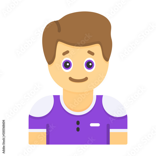 Fototapeta Cheerfulness Flat Style Emotion Icon