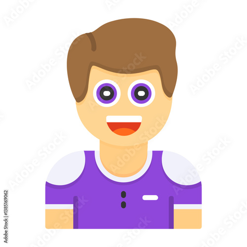 Enthusiasm Flat Style Emotion Icon