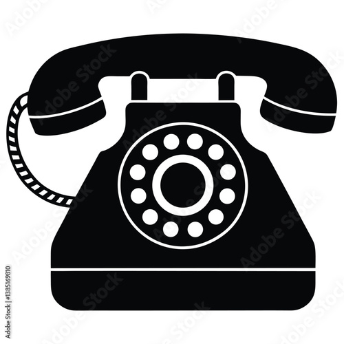 Vintage Rotary Telephone with Classic Design
