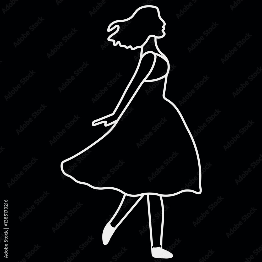 Fototapeta premium silhouette of a bride