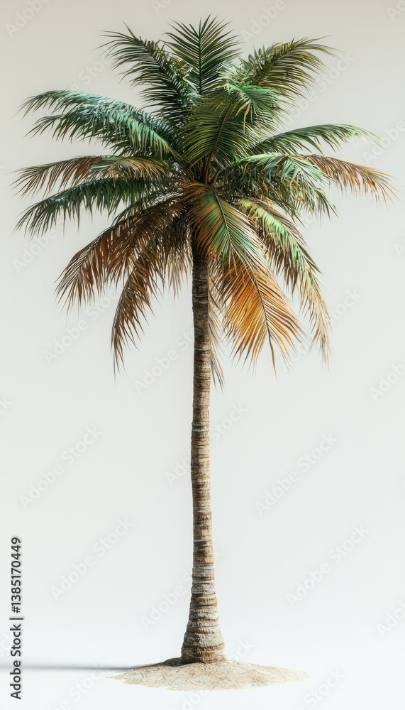 Obraz premium Single Palm Tree in Tropical Setting