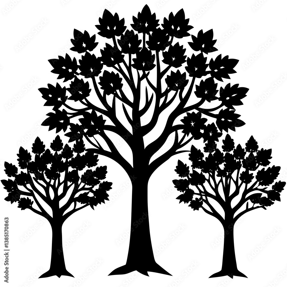 Fototapeta premium vector tree silhouette
