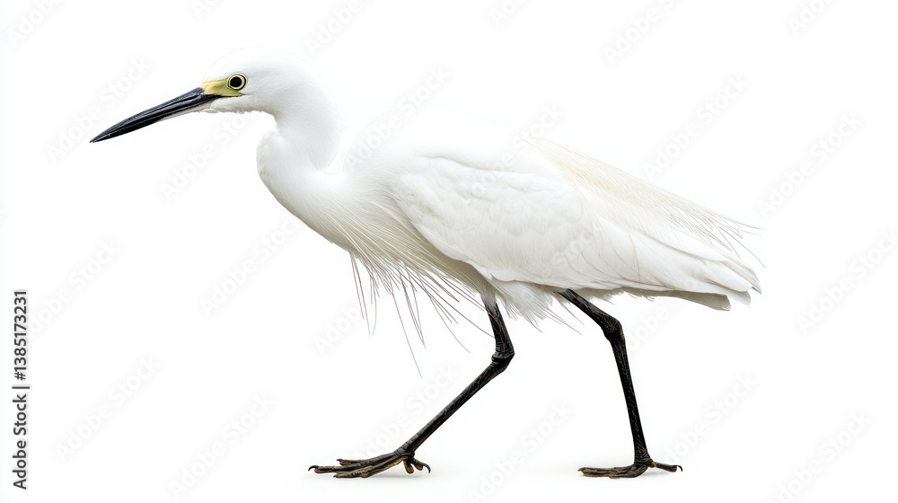 Fototapeta premium Little Egret isolated on white background