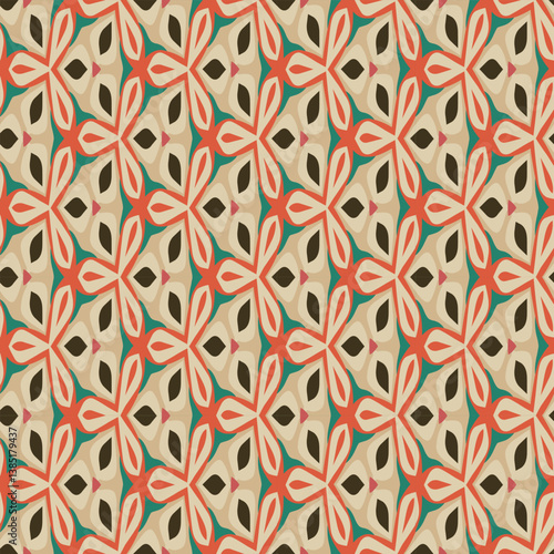 Beautiful geometric vector pattern perfect for fabric, wallpaper and home decor