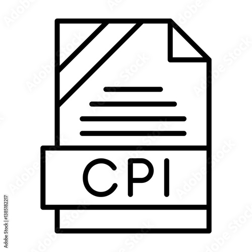 CPI File Format Outline Icon