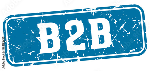 b2b rectangular sign. b2b stamp
